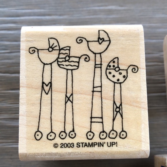 “Baby’s shower “ Set of 8 Stamping Up Scrapbook Wooden Rubber Stamps - Picture 2 of 10